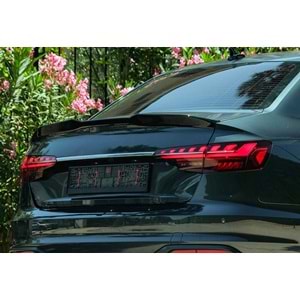 Audi A4 B9 FL 2019+ - Spoiler, A Plus Std. Line V1 Cap Stil, Bagaj üzeri, Çift Taraflı Piano Black Parlak Ürün Yüzey, Vakum