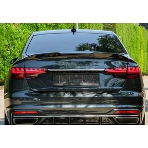 Audi A4 B9 FL 2019+ - Spoiler, A Plus Std. Line V1 Cap Stil, Bagaj üzeri, Çift Taraflı Piano Black Parlak Ürün Yüzey, Vakum