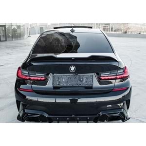 BMW G20 2019+ - Spoiler, A Plus M Pack Cap V1 Stil, Bagaj üzeri, Çift Taraflı Piano Black Parlak Ürün Yüzey, Vakum