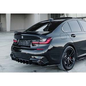 BMW G20 2019+ - Spoiler, A Plus M Pack Cap V1 Stil, Bagaj üzeri, Çift Taraflı Piano Black Parlak Ürün Yüzey, Vakum