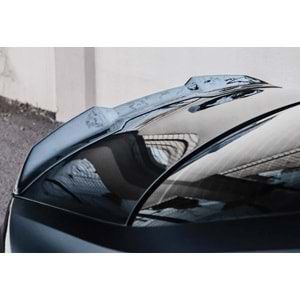 Audi A3 S 8Y SB/SD 2020+ - Spoiler, A Plus S3/S Line V1 Cap Stil, Tavan üzeri, Çift Taraflı Piano Black Parlak Ürün Yüzey, Vakum