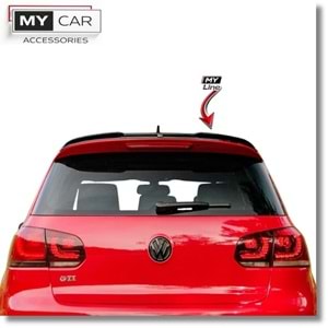 VW Golf Mk6 2008+ - Spoiler A Plus R V1 Stil, Tavan Üzeri, Piano Black Parlak Ürün Yüzeyi, Vakum