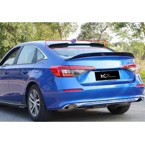 Honda Civic FE 1 2021+ - Spoiler M4 V1 Stil Cam Üzeri , Piano Black Boyalı Yüzey ABS