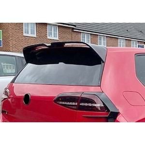 VW Golf Mk7 2012+ - Spoiler, Oettinger V2 Stil, Tavan Üzeri, Piano Black Boyalı Ürün Yüzeyi, ABS