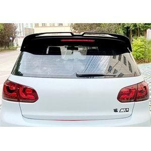 VW Golf Mk6 2008+ - Spoiler Oettinger Stil V2, Tavan Üzeri, Piano Black Boyalı Ürün Yüzeyi, ABS