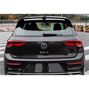 VW Golf Mk8 2019+ - Spoiler, CS GTI/R/R Line V2 Stil, Tavan Üzeri, Piano Black Boyalı Ürün Yüzeyi, ABS