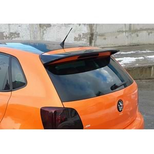 VW Polo Mk5 2009+ - Spoiler Sport V2 Stil Tavan Üzeri, Piano Black Boyalı Ürün Yüzeyi, ABS