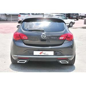 Opel Astra J 2009+ - Spoiler Sport V2 Stil, Tavan Üzeri, Piano Black Boyalı Ürün Yüzeyi, ABS