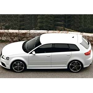 Audi A3 8P 4D 2003+ - Spoiler RS3 V1 Stil, Tavan Üzeri, Piano Black Boyalı Ürün Yüzeyi, FRP