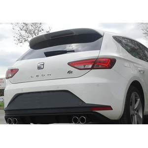 Seat Leon Mk3 4D 2012+ - Spoiler FR V1 Stil Tavan Üzeri, İşlemsiz Yüzey ABS