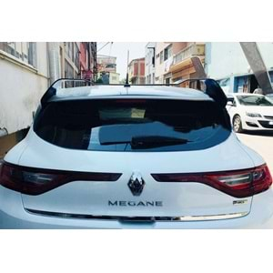 Renault Megane 4 HB 2016+ - Spoiler RS Stil Tavan Üzeri, Piano Black Boyalı Ürün Yüzeyi, FRP