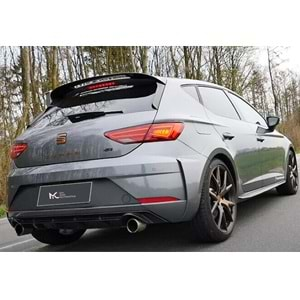 Seat Leon Mk3 4D 2012+ - Spoiler Cupra R300 Stil Tavan Üzeri, Piano Black Boyalı Ürün Yüzeyi FRP