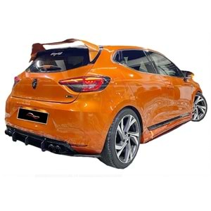 Renault Clio 5 2019+ - Spoiler RS Stil Tavan Üzeri, Piano Black Boyalı Ürün Yüzeyi, FRP