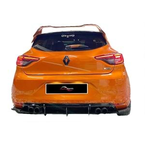 Renault Clio 5 2019+ - Spoiler RS Stil Tavan Üzeri, Piano Black Boyalı Ürün Yüzeyi, FRP