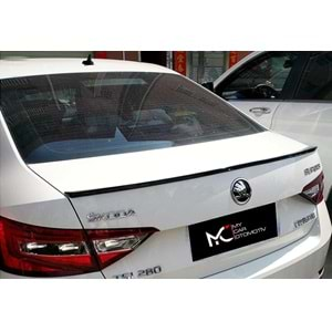 Skoda Superb Mk3 2015+ - Spoiler Oem V2 Stil Anatomik Bagaj Üzeri, Piano Black ABS