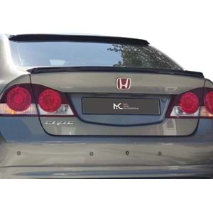 Honda Civic FD6 2006+ - Spoiler Hybrid V2 Stil Anatomik Bagaj Üzeri, Piano Black Parlak Ürün Yüzeyi ABS