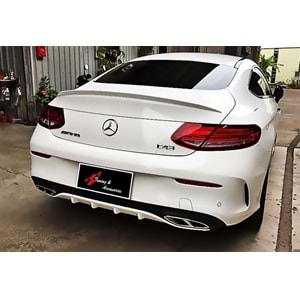 M. Benz C205 2015+ - Spoiler AMG V2 Anatomik Stil Bagaj Üzeri, İşlem Yapılmamış Ham Ürün Yüzeyi ABS