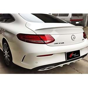 M. Benz C205 2015+ - Spoiler AMG V2 Anatomik Stil Bagaj Üzeri, İşlem Yapılmamış Ham Ürün Yüzeyi ABS