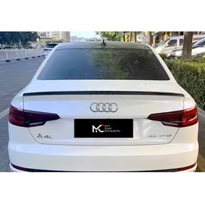 Audi A4 B9 2016+ - Spoiler S4 V2 Anatomic Stil, Bagaj Üzeri, Piano Black Boyalı Ürün Yüzeyi ABS