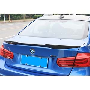 BMW F30 2012+ - Spoiler M4 V1 Stil Bagaj Üzeri, Piano Black Boyalı Yüzey ABS