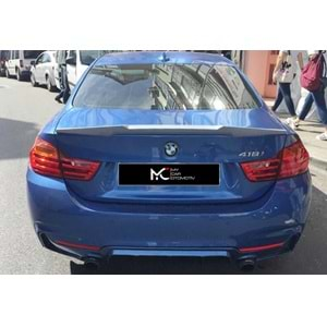 BMW F32 2014+ - Spoiler M4 V1 Stil Bagaj Üzeri, İşlem Yapılmamış Ham Ürün Yüzeyi ABS