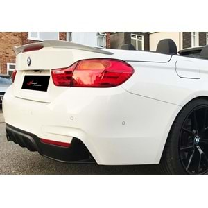 BMW F33 2014+ - Spoiler M4 V1 Stil, Bagaj Üzeri, İşlem Yapılmamış Ham Ürün Yüzeyi, ABS