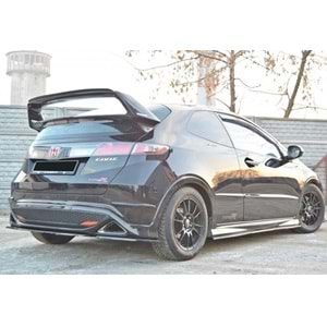 Honda Civic FK1 HB 2005+ - Spoiler Type R Stil Bagaj Üzeri, Piano Black Boyalı Ürün Yüzeyi, FRP, 2 Parça