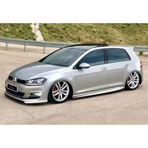 VW Golf Mk7 2012+ - Marşpiyel/Yan B Plus Aero V1 Stil, Mat Siyah Ürün Yüzeyi, Vakum, Set
