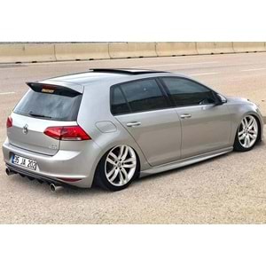 VW Golf Mk7 2012+ - Marşpiyel/Yan B Plus Aero V1 Stil, Mat Siyah Ürün Yüzeyi, Vakum, Set