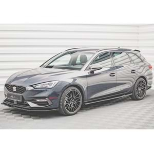 Seat Cupra Leon Mk1 2020+ - Marşpiyel Alt Çıta A Plus+ Cupra/FR V2 Stil 4 mm/194 cm, Piano Black Parlak Ürün Yüzeyi, Vkm., Set