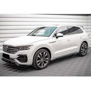 VW Touareg Mk3 2018+ - Marşpiye Alt Çıta A Plus+ R Line V1 Stil 4 mm, Piano Black Parlak Ürün Yüzeyi, Vkm., Set