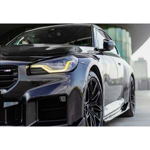 BMW G87 M2 2023+ - Marşpiyel Çıta/Alt, A Plus M2 V1 Stil, Piano Black Parlak Ürün Yüzeyi, Vkm., Set