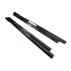 VW Tayron Mk2 2024+ - Marşpiyel Çıta/Alt, A Plus Std./R Line V1 Stil, Piano Black Parlak Ürün Yüzeyi, Vakum, Set