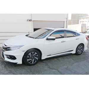 Honda Civic FC5 S 2016+ - Marşpiyel Turbo Stil, İşlemsiz Ham Yüzey Vakum Set