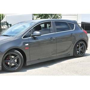 Opel Astra J 2009+ - Marşpiyel Sport Stil, İşlemsiz Ham Yüzey Vakum Set