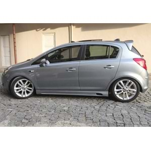 Opel Corsa D 2006+ - Marşpiyel Rieger Stil, İşlemsiz Ham Yüzey Vakum Set