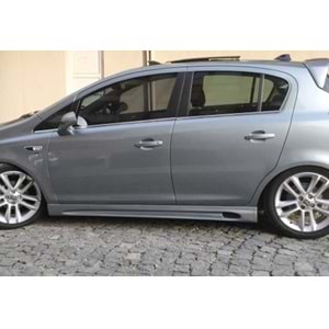 Opel Corsa D 2006+ - Marşpiyel Rieger Stil, İşlemsiz Ham Yüzey Vakum Set