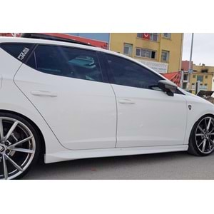 Seat Leon Mk3 2012+ - Marşpiyel Aero Stil 190 cm, İşlem yapılmamış Ham Ürün Yüzeyi Vakum Set