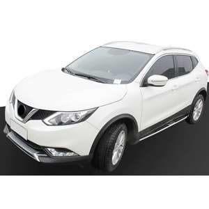 Nissan Qashqai 2 2013+ - Basamak Oem Çizgili V2 Stil, TPE Kaydırmaz Alüminyum Yüzey ABS Ürün Yapısı Set