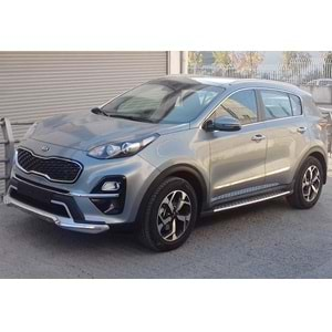 Kia Sportage R 3 2010+ - Basamak Oem Stil V2 Noktalı, TPE+ABS+Alüminyum Ürün Yüzeyi, Set