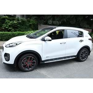 Kia Sportage 4 2015+ - Basamak Oem Stil Çizgili, TPE Kaydırmaz Alüminyum Yüzey, ABS Ürün Yapısı, Set