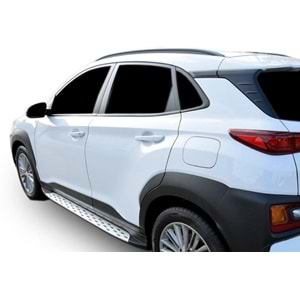 Hyundai Kona 2017+ - Basamak Oem Stil V1 Noktalı , ABS Alüminyum Set