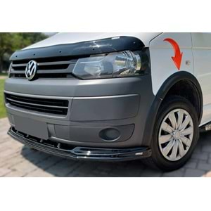 VW Transporter T5 2003+ - Çamurluk Üzeri Kaplaması A Plus+ Oem Stil Uzun Şase, Mat Siyah Ürün Yüzeyi, Vkm., Set