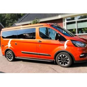 Ford Transit Custom Mk1 FL 2018+ - Çamurluk Üzeri Kaplaması A Plus+ Oem V1 Stil, Mat Siyah Ürün Yüzeyi, Vkm., Set