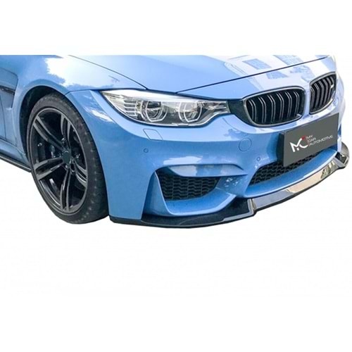 BMW F82 2014+ - Tampon Lipi/Ön, A Plus M4 CS Stil, Piano Black Parlak Ürün Yüzeyi, Vakum