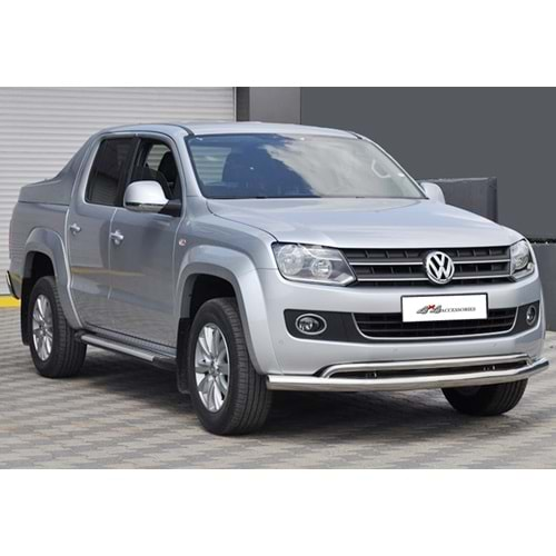 VW Amarok 2010 - Koruma Barı Ön Twin Paslanmaz Çelik 76-42