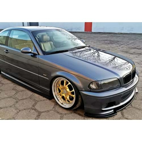 BMW E46 1997+ - Ön Lip B Plus+ M Sport/Technic V1 Stil, Piano Black Ürün Yüzeyi, Vacuum