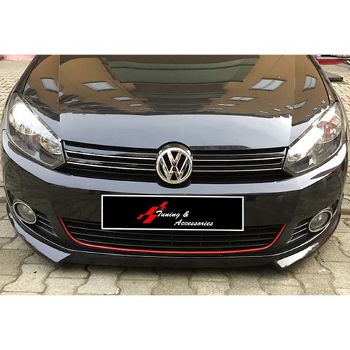 VW Golf Mk6 2008+ - Tampon Eki/Ön Rieger V1 Stil, İşlem Yapılmamış Ham Ürün Yüzeyi, Vakum