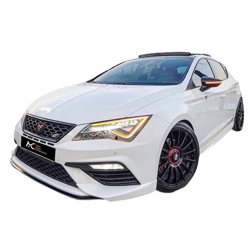 Seat Leon Mk3 FL 2017+ - Tampon Ek/Ön, Dynamic Stil, İşlem Yapılmamış Ham Ürün Yüzeyi, Vakum