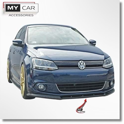 VW Jetta Mk6 2010+ - Tampon Lipi/Ön, B Plus Basic V1 Stil, Piano Black Ürün Yüzeyi, Vakum
